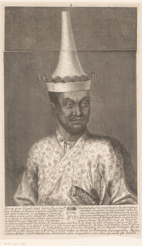 Portret van Tan oc pra-Visud Sont torre Raja tud, anonymous, François Jollain, 1651 - 1704 Canvas Print