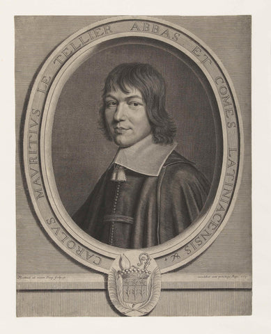 Portrait of Charles-Maurice Le Tellier, Robert Nanteuil, 1663 Canvas Print