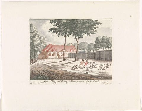 View of the hunter's house of Soestdijk, anonymous, 1695 Canvas Print