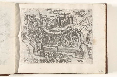 Biron ontzet Dijon voor Hendrik IV, 1595, Frans Hogenberg (workshop of), 1595 - 1612 Canvas Print