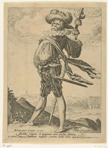 Colonel, Jacob de Gheyn (II), 1700 - 1725 Canvas Print