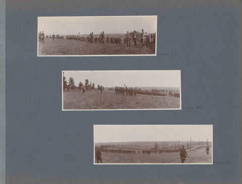 Drive soldiers on a hill in shooting position in France, anonymous, 1902 Canvas Print