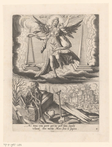 Triumph of Fame, Matthäus Greuter, 1596 Canvas Print