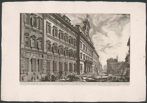 Palazzo di Montecitorio-Rome, Giovanni Battista Piranesi, 1748-1778 Canvas Print