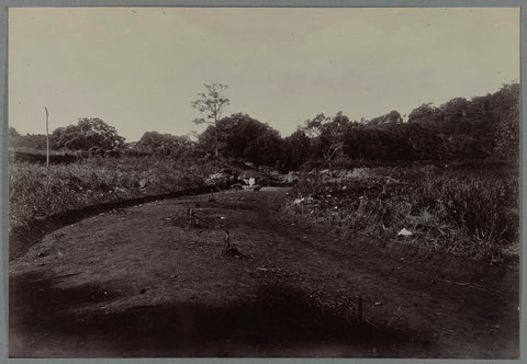 Construction of the road, anonymous, 1903 - 1913 Canvas Print