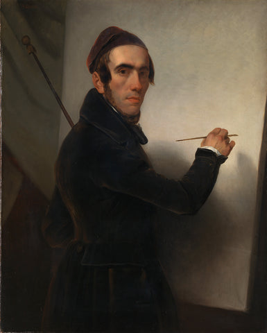 Self-Portrait, Willem Hendrik Schmidt, 1840 - 1849 Canvas Print