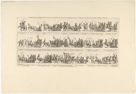 Parade of the Veniam Pro Laude Society, Simon Fokke, 1776 Canvas Print