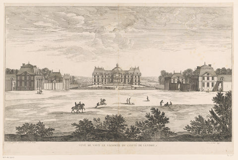 View of Vaux-le-Vicomte, Israel Silvestre, 1631 - 1691 Canvas Print