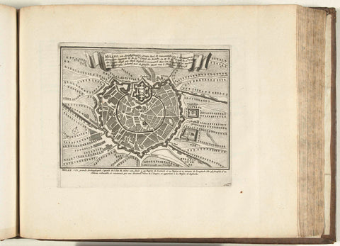 Map of Milan, 1726, Abraham Allard, 1726 Canvas Print