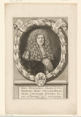 Portret van Rudolph Grave, Jakob von Sandrart, c. 1679 Canvas Print