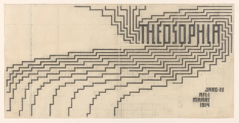 Design for a cover for an edition of Theosophia (volume 22, episode 1, March 1914), Mathieu Lauweriks, 1914 Canvas Print