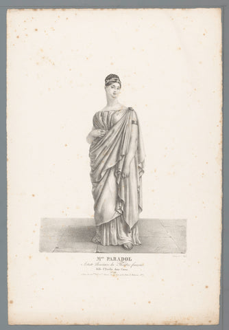 Portrait of Lucinde Paradol as Émilie in the tragedy Cinna, Alexandre Marie Colin, 1824 Canvas Print