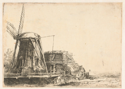 The windmill, Richard Byron, 1750 - 1799 Canvas Print