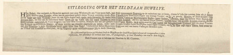 Het complicatede huwelijk (text sheet), Romeyn de Hooghe, 1698 - 1750 Canvas Print