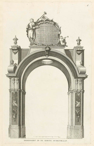 Gate of Honour in the Korte Oudestraat, 1751, Caspar Jacobsz. Philips, 1751 Canvas Print