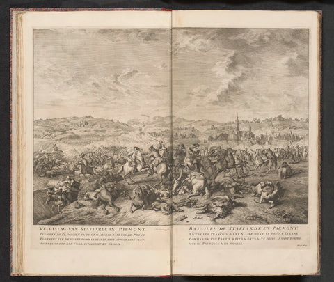 Battle of Staffarda, 1690, Jan van Huchtenburg, 1727 - 1729 Canvas Print