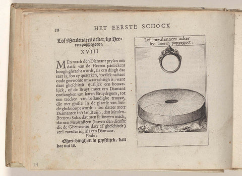 XVIII Lof meulenaers acker by heeren poppegoet, Roemer Visscher, 1614 Canvas Print