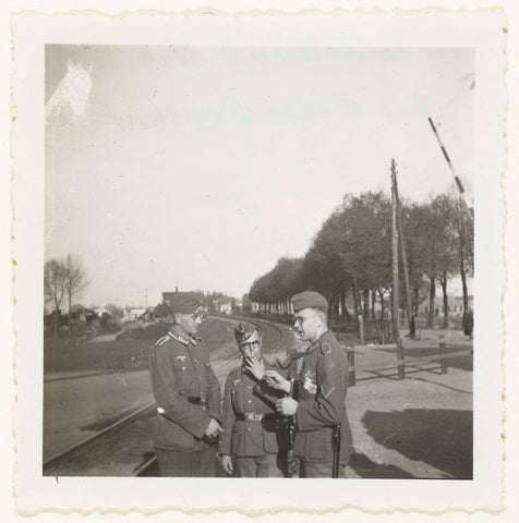 Wehrmacht soldiers at a station, anonymous, 1941 Canvas Print