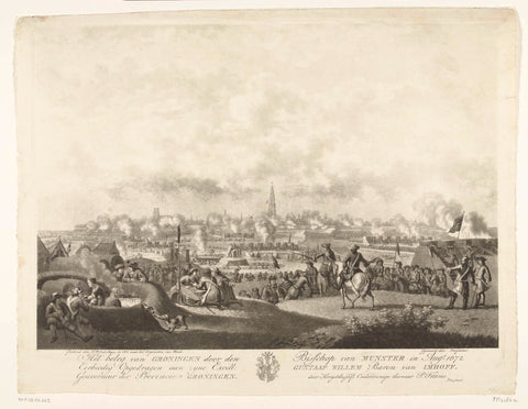 Siege of Groningen, 1672, Willem Hendrik Hoogkamer, 1815- 1830 Canvas Print