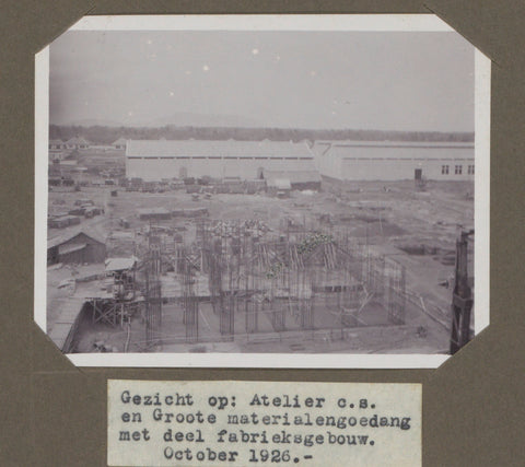 View of: Atelier c.s. and Groote materialengoedang with part factory building. October 1926., anonymous, 1926 Canvas Print