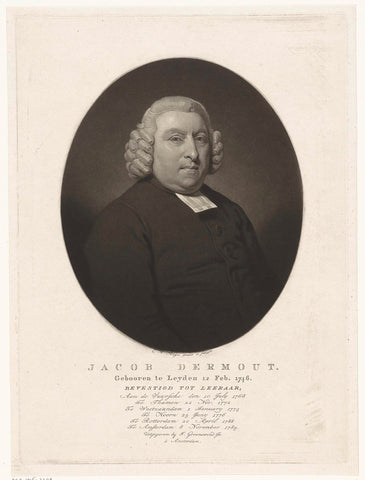 Portrait of the preacher Jacob Dermout, Charles Howard Hodges, 1807 Canvas Print