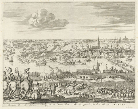 Beleg van Zaltbommel door Mendoza, 1599, Jan Luyken, 1684 Canvas Print