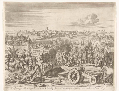 Siege and conquest of Naarden by the Prince of Orange, 1673, Jan Luyken, 1678 - 1680 Canvas Print