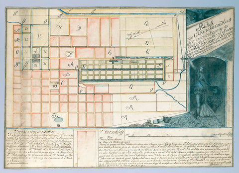 Map of Cape Town, Robert Jacob Gordon (attributed to), 1777 Canvas Print