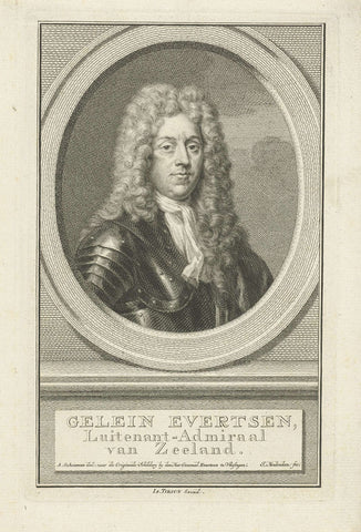 Portrait of Geleyn Evertsen, Jacob Houbraken, 1760 Canvas Print