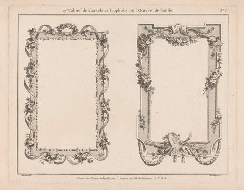 Frames with weapons, Pierre Gabriel Berthault, 1778 Canvas Print