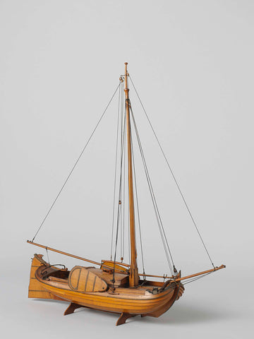 Model of a Boyer, Rijkswerf Amsterdam, c. 1817 Canvas Print