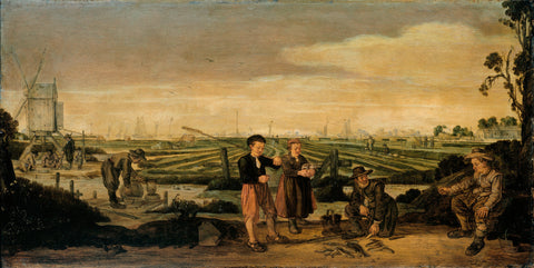 Fishermen and Farmers, Arent Arentsz., c. 1625 - 1631 Canvas Print