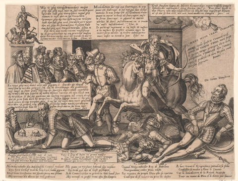 De dood of Don Juan and de humiliation of Alva, 1578, anonymous, 1578 Canvas Print