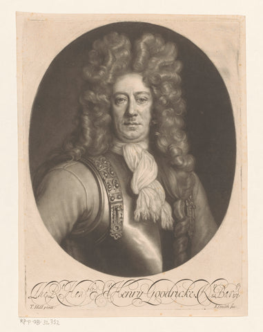 Portrait of Henry Goodricke, John Smith (printmaker/ publisher), 1662 - 1742 Canvas Print