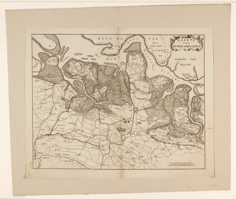 Map of the Four Crafts, Gerard Coeck, c. 1670 Canvas Print