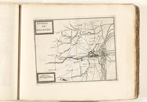 Map of Strasbourg and surroundings, c. 1702, anonymous, 1702 - 1703 Canvas Print