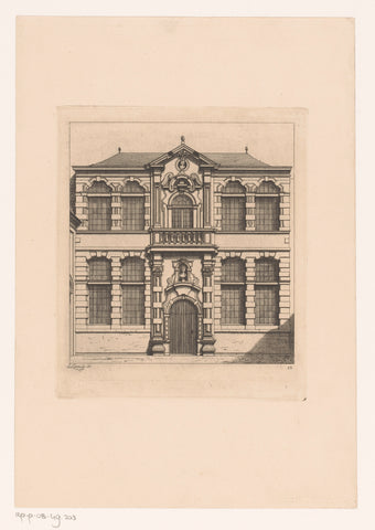 Façade of the studio of Jacob Jordaens, Jean Théodore Joseph Linnig, 1868 Canvas Print