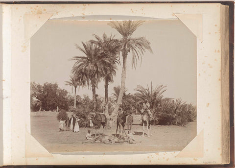 Men, Children and Camels at the Moses Fountain, presumably in Egypt, C. & G. Zangaki, c. 1870 - c. 1890 Canvas Print