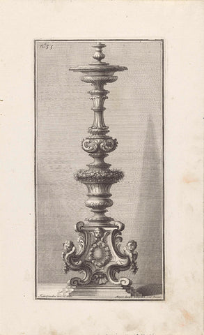 Candlestick with three cherubim, Maximilian Joseph Limpach, 1714 Canvas Print