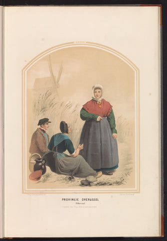 Traditional costume of Oldenzaal in Overijssel, 1857, Ruurt de Vries, 1857 Canvas Print