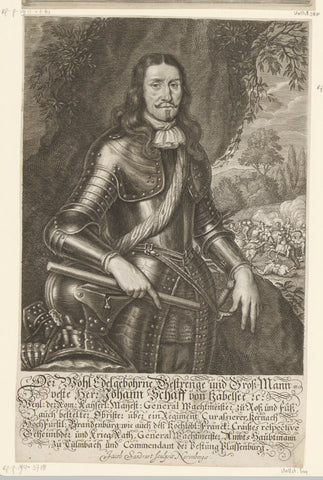 Portret van Johann Schaff von Habelsee, Jakob von Sandrart, 1673 Canvas Print