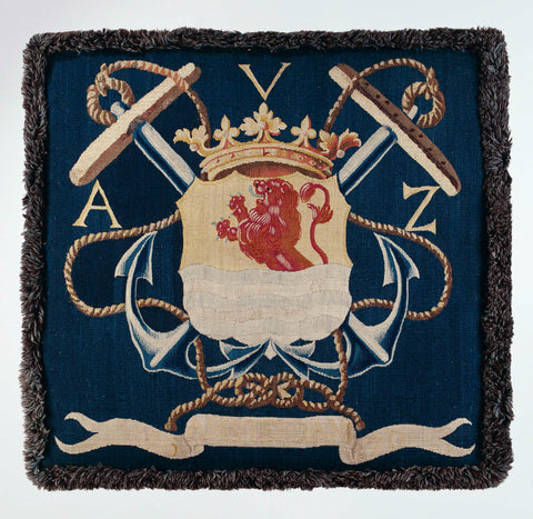 Pillow cover with the coat of arms of the Admiralty of Zeeland, anonymous, 1670 Canvas Print