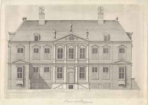 House of Constantijn Huygens seen from the front, Theodor Matham, 1639 Canvas Print