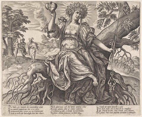 The Golden Age: the law of nature, Hieronymus Wierix, 1563 - before 1580 Canvas Print