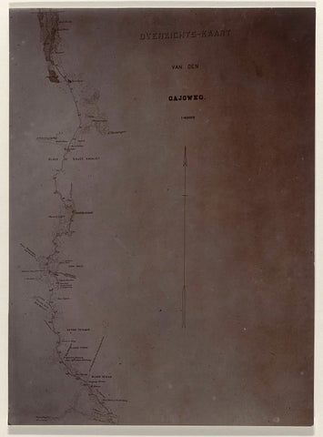 Overview map of the Gajoweg, 1909, km. 1-44, anonymous, c. 1903 - c. 1913 Canvas Print