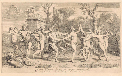 Dancing Nymphs, Gerard de Lairesse, 1685 Canvas Print