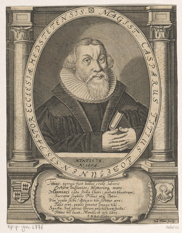 Portrait of Caspar Titius at the age of 78, Johann Dürr, 1656 Canvas Print