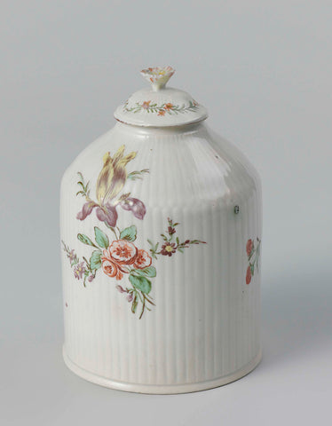 Tea caddy, Weesper porseleinfabriek, c. 1759 - c. 1771 Canvas Print