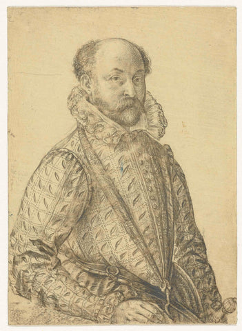 Portrait of a military commander, Hendrick Goltzius, 1581 - 1591 Canvas Print