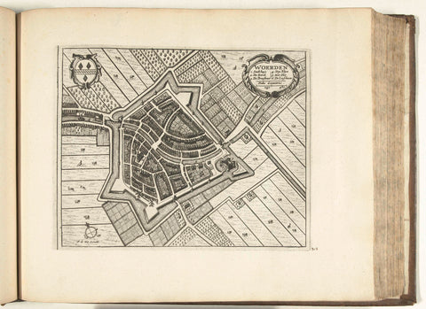 Map of Woerden, 1726, anonymous, 1726 Canvas Print